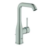Grohe Essence Mitigeur monocommandé pour lavabo, L-Size, orientable, saillie 127mm, avec vidage à tirette, 24174DC1, Couleur: acier super