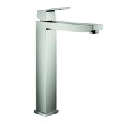 Grohe Grohe Mitigeur lavabo monocommande Eurocube acier inox, XL, corps lisse, pour vasque libre Quantité:1