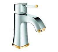 Mitigeur Monotrou Grohe Grandera avec Garniture de vidage Tirette Chromé/Or