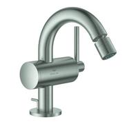 Grohe Grohe Mitigeur monocommande bidet Atrio 1/2", garniture de vidage, supersteel Quantité:1