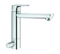 Grohe Grohe Mitigeur monocommande évier BauEdge 1/2", bec moyen, pré-assemblé, chrome Quantité:1