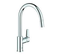 Grohe Grohe Mitigeur monocommande évier BauEdge 30536 bec haut douchette laminaire chrome Quantité:1