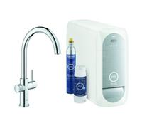 Grohe Grohe Mitigeur monocommande évier Blue Home chrome, kit de démarrage bec C Quantité:1