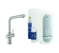 Grohe Grohe Mitigeur monocommande évier Blue Home supersteel, kit de démarrage bec L Quantité:1