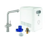 Grohe Grohe Mitigeur monocommande évier Blue Professional bec en L, supersteel Quantité:1