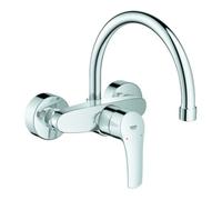 Grohe Grohe Mitigeur monocommande évier Eurosmart 1/2", montage mural, chrome Quantité:1