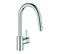 Grohe Grohe Mitigeur Monocommande Évier Eurosmart Cosmopolitan 1/2", bec haut, douchette extractible, chrome Quantité:1