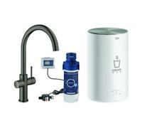 Grohe Grohe Mitigeur monocommande évier Red Duo hd graph. brossé, taille M, avec chauffe-eau Quantité:1