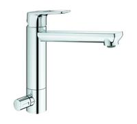 Grohe Grohe Mitigeur monotrou BauLoop 1/2", bec moyen, pré-monté, chromé Quantité:1