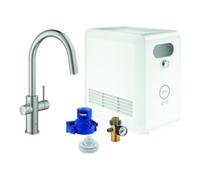 Grohe Grohe Mitigeur monotrou Blue Professional C, bec orientable, supersteel Quantité:1