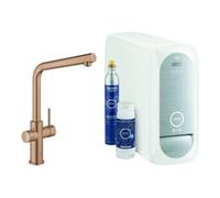 Grohe Grohe Mitigeur monotrou évier Blue Home warm suns coudé, kit de démarrage bec en L Quantité:1
