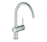 Grohe Grohe Mitigeur monotrou évier Minta 1/2", bec C, supersteel Quantité:1