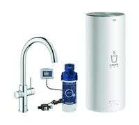 Grohe Grohe Mitigeur monotrou pour évier Red Duo chrome, taille L, avec chauffe-eau Quantité:1