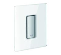 Grohe Grohe Plaque de recouvrement Skate Cosmopolitan blanc lune, verre, déclenchement manuel pour urinoir Quantité:1