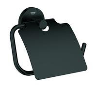 Grohe Grohe Porte-papier toilette Essentials avec couvercle, fixation dissimulée, noir mat Quantité:1