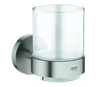 Grohe Grohe Porte-verre Essentials fixation cachée, supersteel Quantité:1