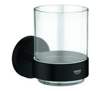 Grohe Grohe Porte-verre Essentials fixation dissimulée, noir mat Quantité:1
