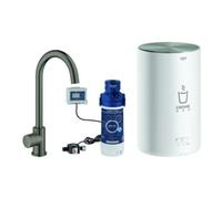 Grohe Grohe Robinet d'arrêt sur évier Red Mono hd graphite brossé, taille M, avec chauffe-eau Quantité:1