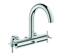 Grohe Grohe Robinet de baignoire à deux poignées Atrio 1/2", avec poignées croisées, montage mural, chrome Quantité:1