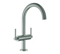 Grohe Grohe Robinet lavabo deux poignées Atrio 1/2", L, avec leviers, supersteel Quantité:1