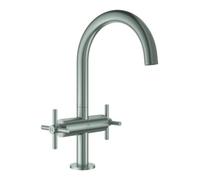 Grohe Grohe Robinet lavabo deux poignées Atrio 1/2", L, avec poignées croisées, supersteel Quantité:1