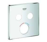 Rosace Grohe carrée pour mitigeur 2 sorties Chromé 46995000