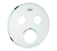 Rosace Grohe pour thermostat encastré SmartControl avec 2 boutons-poussoirs Blanc Lune 49033LS0