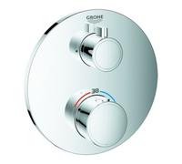 Grohe Grohe Set de montage complet Grohtherm thermostatique encastré, avec 1 valve d'arrêt, rond, chrome Quantité:1