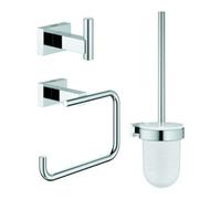 GROHE Essentials Cube - Ensemble accessoires WC 3 en 1 chrome / satiné