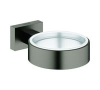 GROHE Porte-verre Essentials Cube 40508AL1 graphite dur brossé pour verre/bol/distributeur de savon
