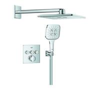 Grohe Grohe Système de douche encastré Grohtherm SC 103998 carré 3 ASV pour cadre de douche Duo chrome Quantité:1