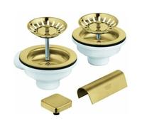 Grohe Grohe Vidage évier 40999 2 bacs avec excentrique Cool Sunrise brossé Quantité:1
