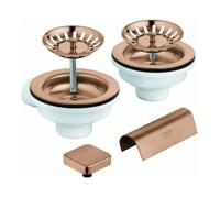 Grohe Grohe Vidange évier 40999 2 bacs avec excentrique warm sunset brossé Quantité:1