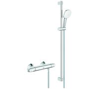 GROHE Grohtherm 1000 Mitigeur thermostatique pour douche, raccords en S, avec Tempesta Cube set de barre de douche 900mm, chrome, 34824005