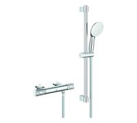 GROHE Grohtherm 1000 Performance Set de douche thermostatique, avec raccords en S, set de barre de douche Tempesta 600mm, 34834001