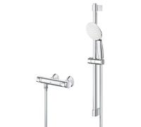 GROHE Grohtherm 500 Ensemble de douche - mitigeur de douche thermostatique - avec ensemble barre de douche - 60cm - douchette ronde - 1 type de jet - chromé 34796001