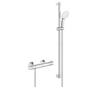 Grohe Grohtherm 800 Mitigeur douche comfort - entraxe =15cm - raccords - 90cm - Chrome 34566002