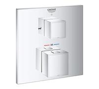 GROHE Grohtherm Cube Mitigeur Thermostatique 2 sorties Bain/Douche avec inverseur Chromé 24155000 (Import Allemagne)
