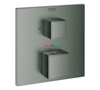 Mélangeur de bain thermostatique Grohe Grohtherm Cube pour Rapido SmartBox, avec commutateur 2 voies intégré, 2 consommateurs, 24155AL0, Couleur: graphite dur brossé