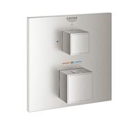 Mitigeur de douche thermostatique Grohe Grohtherm Cube pour Rapido SmartBox, 1 consommateur, 24153DC0, Couleur: acier super