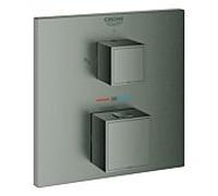 Grohe Grohtherm Cube mitigeur thermostatique de douche pour Rapido SmartBox, avec inverseur 2 voies intégré, 2 consommateurs, 24154AL0, Couleur: graphite dur brossé