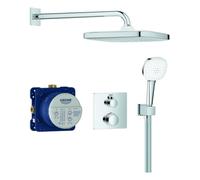 GROHE Grohtherm Cube Système de douche, set complet avec corps d'encastrement, Tempesta 250 Cube Rainshower et Tempesta Cube 110 douchette à main, 34871000