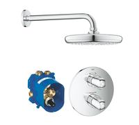 GROHE Grohtherm Douche Fixe Tête et Une Voie Caché Douche Et Mixeur Bordure Set