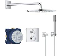 Grohe Grohtherm ensemble de douche encastré avec thermostat StarLight Chrome 34730000
