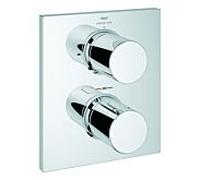 Grohe Grohtherm F set prêt à monter 27618000 thermostatique bain/douche à encastrer, avec interrupteur 2 voies intégré, chromé