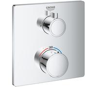 Grohe Grohtherm mitigeur thermostatique de douche, pour Rapido SmartBox, 1 robinet d'arrêt, chromé, angulaire, 24078000