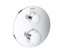 Mitigeur thermostatique pour baignoire Grohe Grohtherm, avec inverseur 2 voies intégré, 2 consommateurs, chromé - 24077000