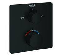 Grohe Grohe Kit de montage fini Grohtherm UP-WA-THM avec 2 voies, carré, bleu mat Quantité:1