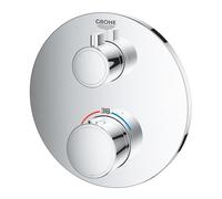 Grohe Grohtherm Mitigeur thermostatique encastré - 2 boutons - sans inverseur - rond - chrome 24075000