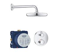 GROHE Grohtherm Set de douche encastré avec douche de tête Tempesta 210, Chrome, 34726000